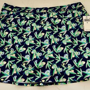NWT Ralph Lauren RLX Navy Floral Skort XL